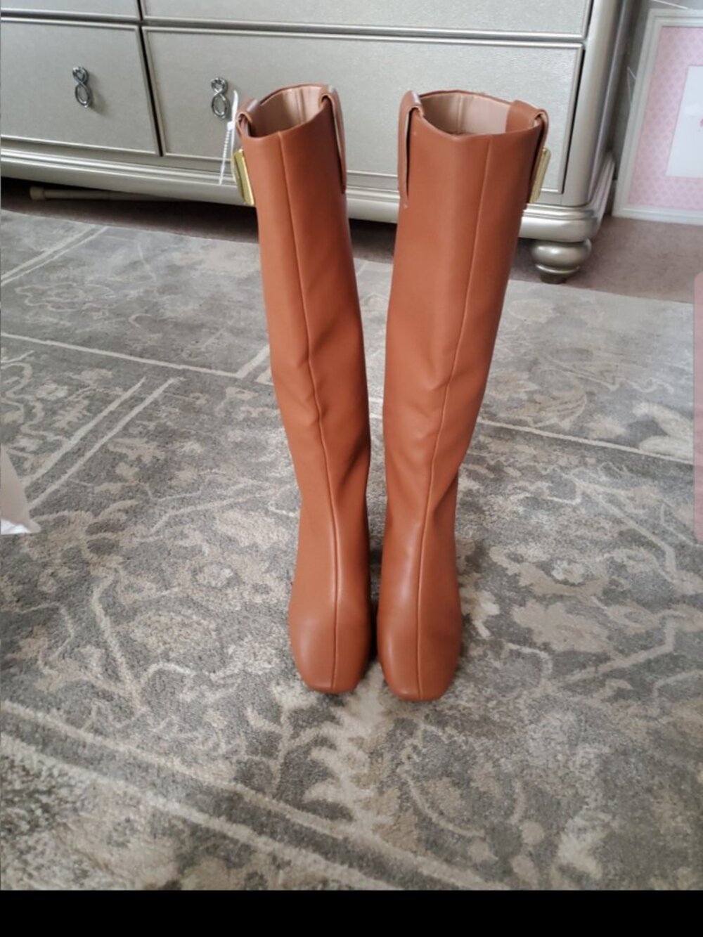 Katy Perry caramel knee high Geminni women's boot